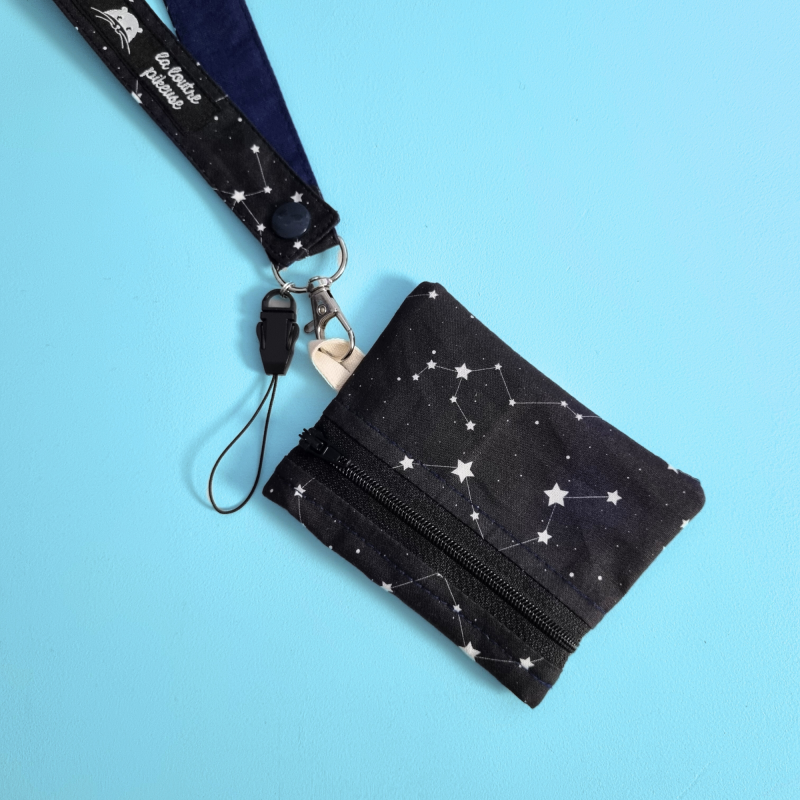 Porte-badge zippé - constellation