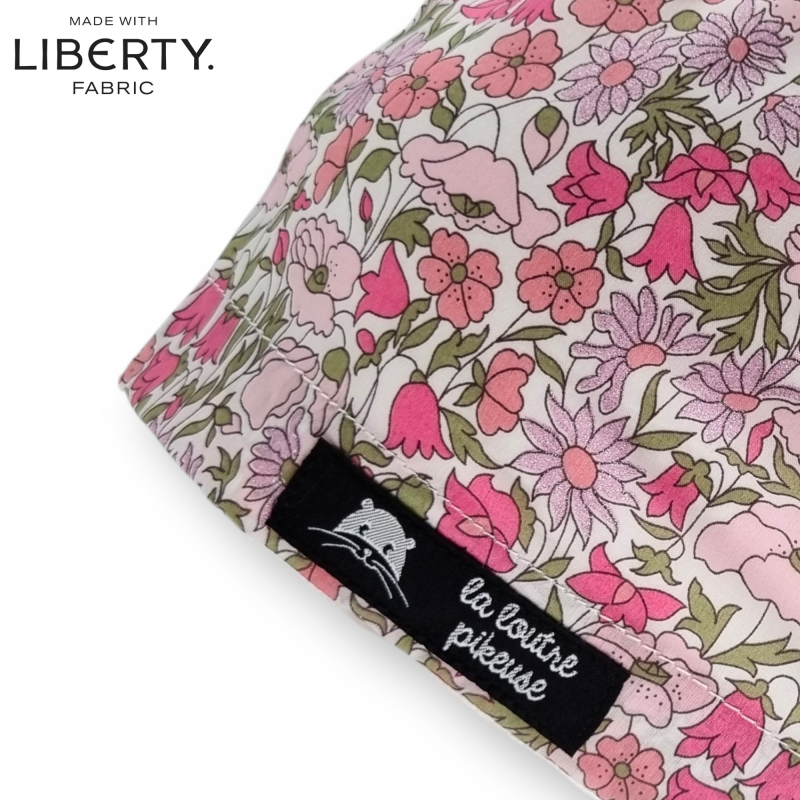 Calot de bloc couvrant - liberty of london poppy metallic rose