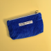 Pochette velours côtelé - bleu royal et suzanne